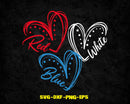 Red White Blue Heart SVG Cut Files Cricut & Likcut