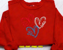 Red White Blue Heart SVG Cut Files Cricut & Likcut