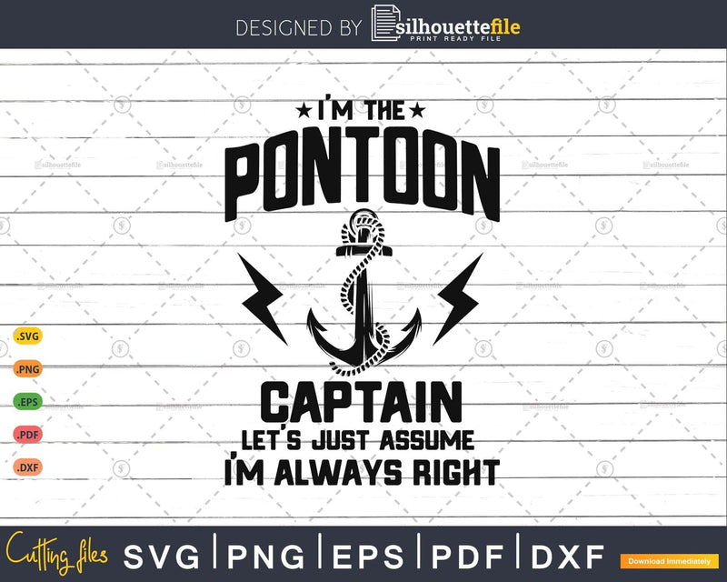 Retro Pontoon Boat Owner Gift I’m The Captain