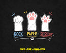 Rock Paper Scissors Cat Funny Animal Svg Png Digital Cut