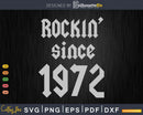 Rockin Since 1972 Classic Rock Year Of Birth 51st Birthday