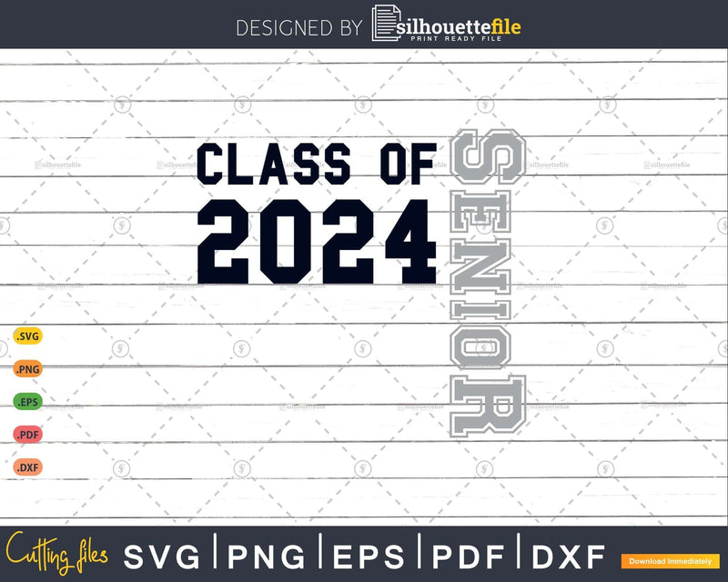 Senior Class of 2024 Funny Graduation T-Shirt Design