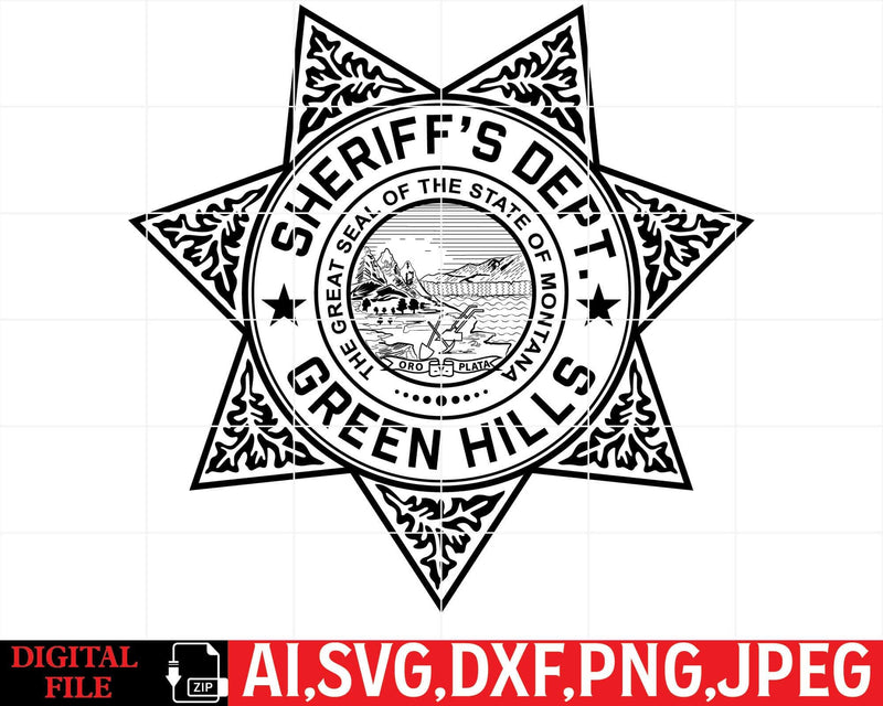 Sheriffs Department green Hills Badge