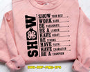 Show Your Best Work Hard SVG PNG Cricut Files