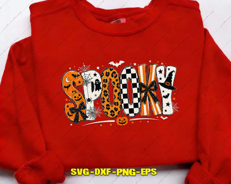 Spooky Retro Checkered Leopard PNG Girly Halloween