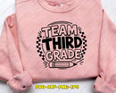Team Third Grade Teacher SVG PNG Digital Art Cut File