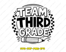 Team Third Grade Teacher SVG PNG Digital Art Cut File