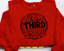 Team Third Grade Teacher SVG PNG Digital Art Cut File