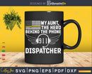 Thin Gold Line American Flag My Aunt 911 Dispatcher Svg