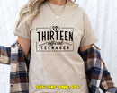 Thirteen Official Teenager SVG PNG Digital Art Cut File