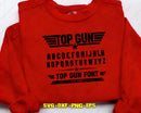 Top Gun Font Set Alphabet Letters SVG Digital File