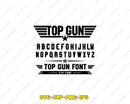 Top Gun Font Set Alphabet Letters SVG Digital File