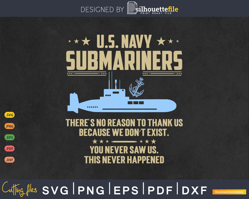 U.S. Navy Submariners Anchor No Reason To Thank Us Veteran