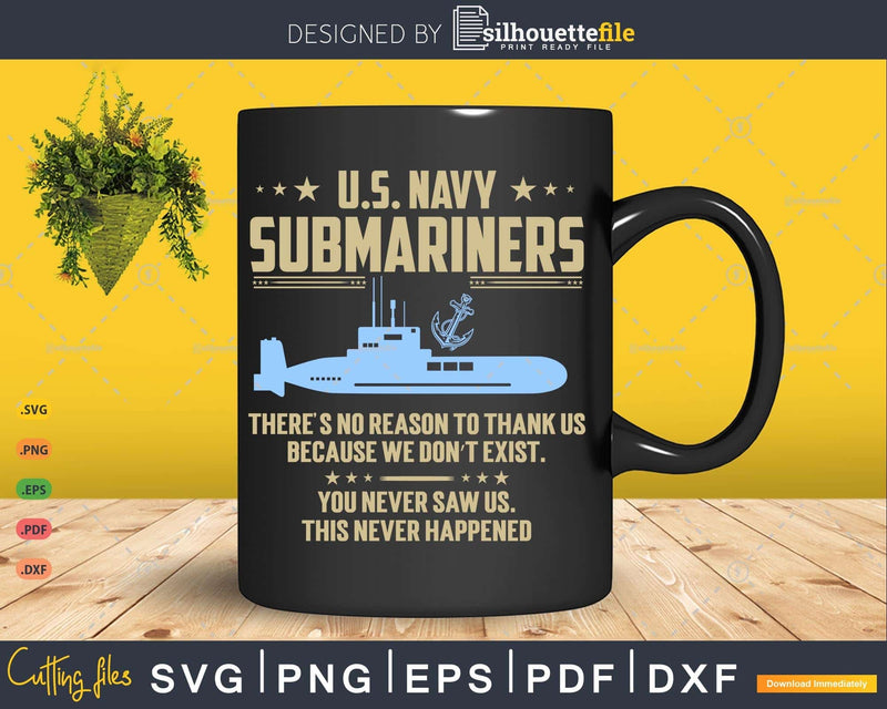 U.S. Navy Submariners Anchor No Reason To Thank Us Veteran