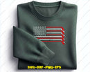 US Flag Hockey Stick Patriotic American Player Svg Png Files
