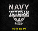 US Navy Veteran Honor Courage Commitment SVG PNG Digital