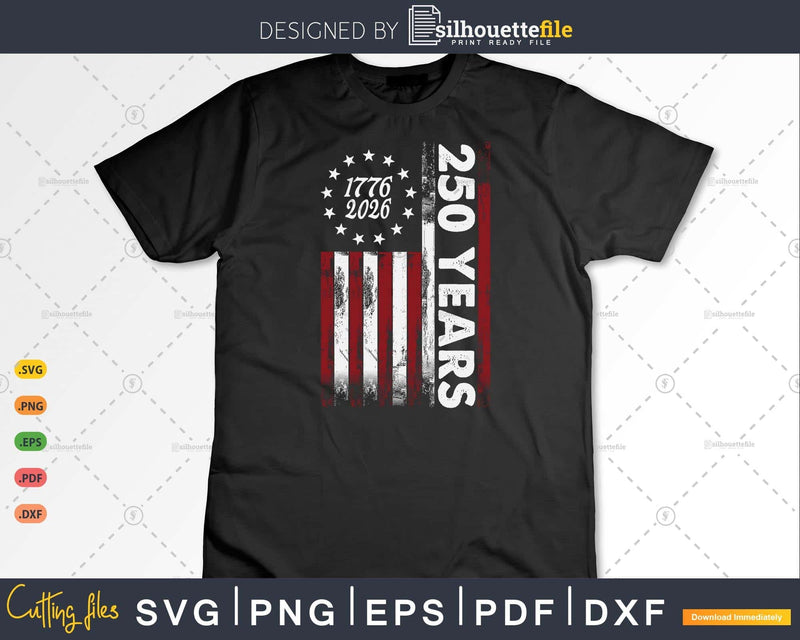 USA Flag Anniversary 1776-2026 Independence Day T-Shirt