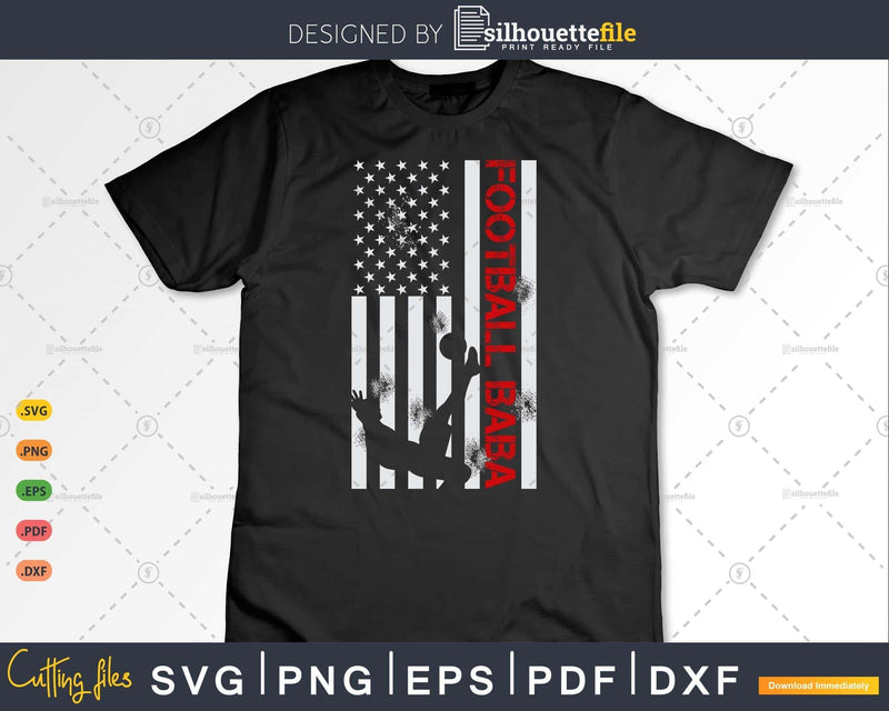 USA Flag Football Baba Lineman Fathers Day Gift