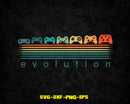 Video Game Controller Evolution SVG Gamer Cut File