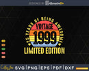 Vintage 1999 limited Edition 25 Year old gifts 25th Birthday