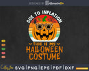 Vintage Due To Inflation This Is My Halloween Svg Png Design