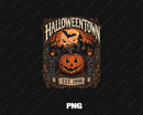 Vintage Halloweentown PNG Pumpkin Village Sublimation