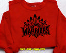 Warriors Team SVG Cut File for Cricut Silhouette