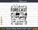 Weekend Forecast Camping with a Chance of svg cut files