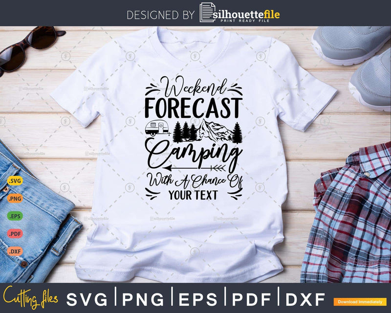 Weekend Forecast Camping with a Chance of svg cut files