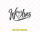 Wolves Bow Design SVG PNG Cricut Files