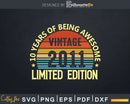 10 Year Old Gifts Vintage 10th Birthday Limited Edition Svg
