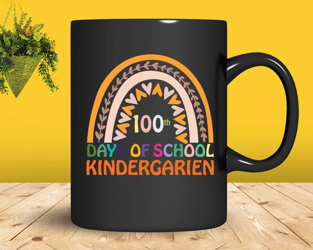100 Days Of Kindergarten School Teacher Smarter Rainbow Svg
