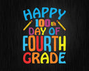100 Days of School 100th Day 4th Grade Teacher Svg T-shirt