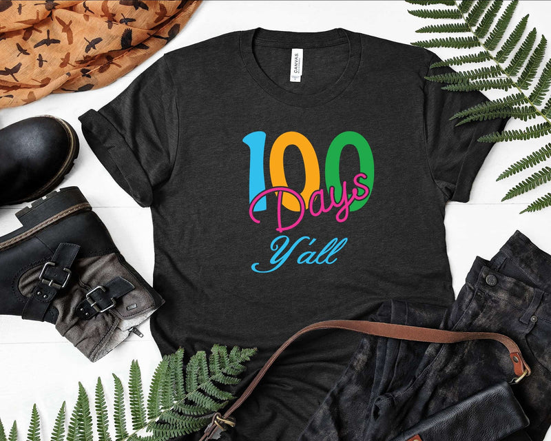 100 Days Y’all Teacher or Student Svg T-shirt Editable Files
