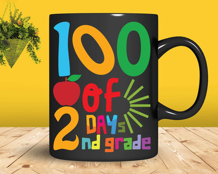 100th Day Second Grade Student Gift 100 Days Of School Svg