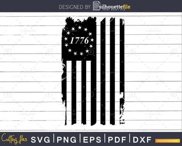 13 Stars 1776 Betsy Ross Flag svg cut files for Cricut | Silhouettefile