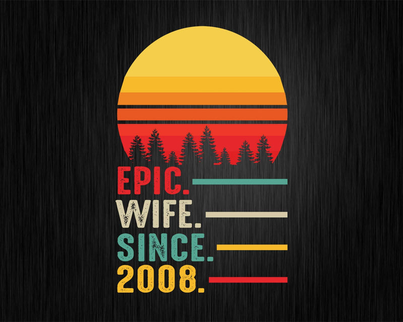 14th Wedding Anniversary Gift for Her Epic Wife Since 2008