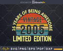 16 Year Old Gifts Vintage 2005 Limited Edition 16th