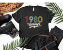 1980 birthday 41st Vintage retro style svg pdf png shirt