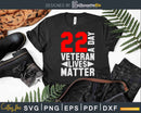 22 A Day Veteran Lives Matter Suicide Awareness Veterans