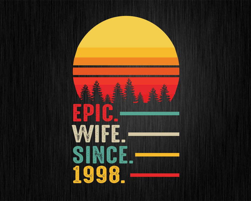 24th Wedding Anniversary Gift for Her Epic Wife Since 1998