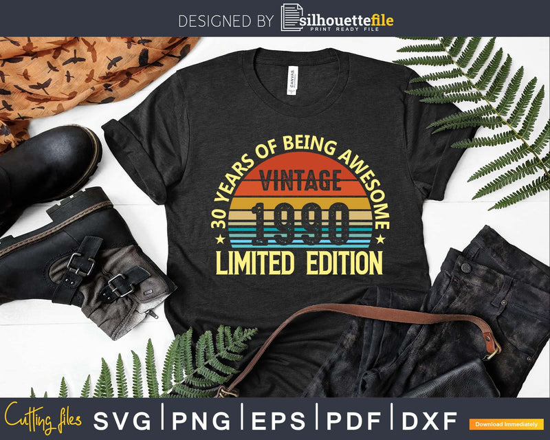 30 Year Old Gifts Vintage 1990 Limited Edition 30th