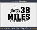 38 Miles Per Burrito svg design printable cut file