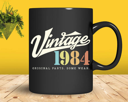 38th Birthday Vintage 1984 Original Parts Svg Png T-shirt