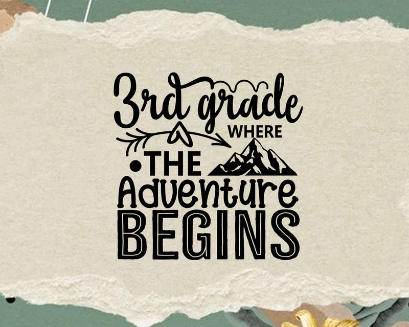 3rd Grade Where the Adventure Begins Svg digital svg cricut