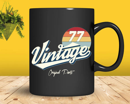 45th Birthday Retro 1977 Original Parts Svg Png Cricut Files