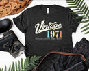 51st Birthday Vintage 1971 Original Parts Svg Png T-shirt