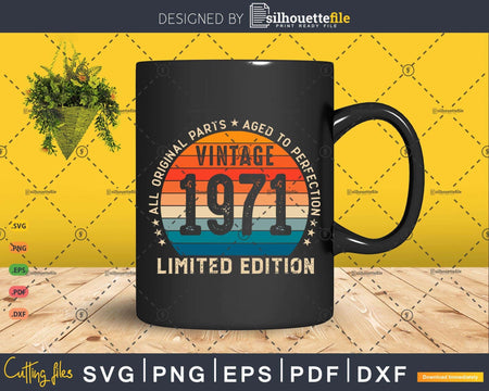 52 Year Old Gifts Vintage 1971 Limited Edition 52nd Birthday