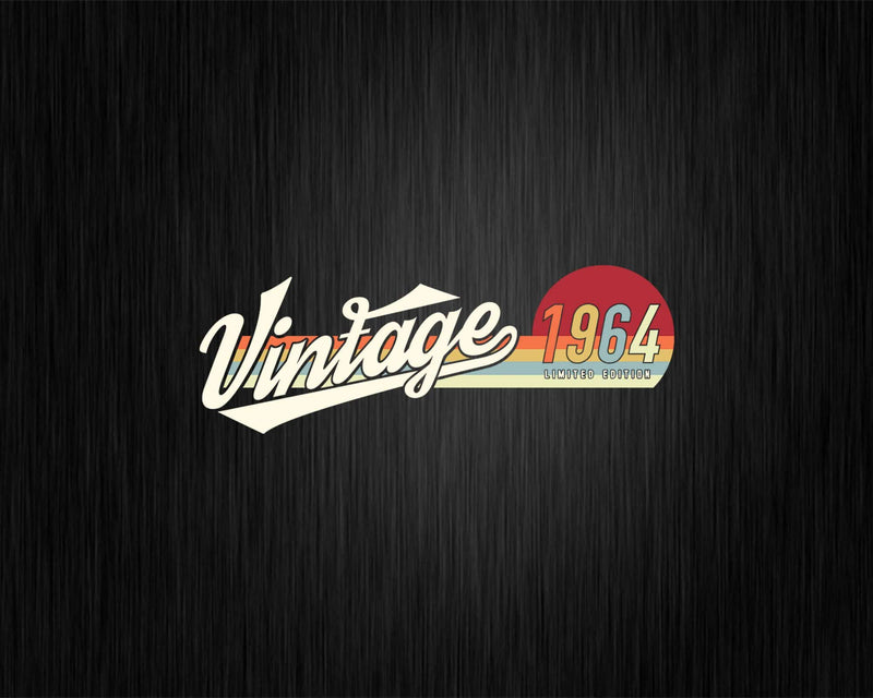 58 Year Old Birthday Gift Vintage Classic Born In 1964 Png