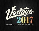 5th Birthday Vintage 2017 Original Parts Svg Png T-shirt
